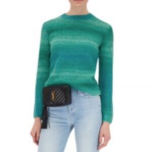 Vince, Space-dyed sweater, Green, Size Medium